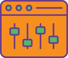 línea de configuración web llena de dos colores vector