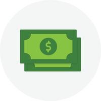 Dollar Note Flat Circle vector