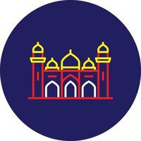 Mosque Line Multicolor vector