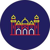 Mosque Line Multicolor vector