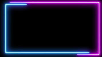 sfondo di ciclo cornice rettangolo effetto neon 4K