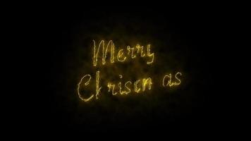 feliz navidad hermosa, texto navideño animado con efecto de destellos. video