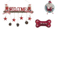 christmas decorations welcome isolated on white background with clipping path png