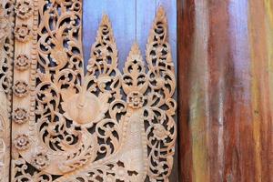 Thai style wood carving photo