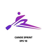 Canoe sprint vector logo icon