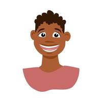 Boy with happy facial expression vector