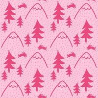 Bright pink childish seamless pattern. vector