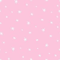 Simple seamless pattern with snowflakes. vector