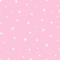 Simple seamless pattern with snowflakes. vector