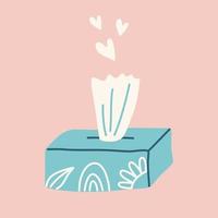 Tissue box. Cute vector element.