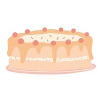 pastel casero al horno, pastel con bayas. ilustración vectorial vector