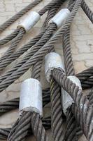 Detail of a galvanized wire rope photo