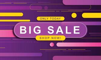 Sale banner background with gradient rounded lines. vector