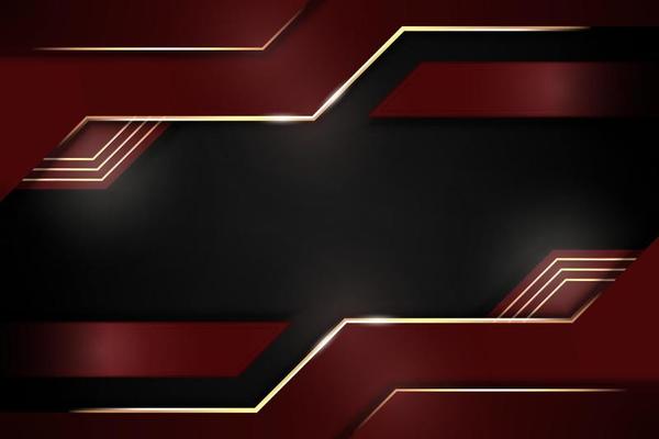 Abstract red technology with golden background. Vector.