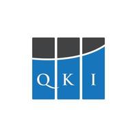 QKI letter logo design on WHITE background. QKI creative initials letter logo concept. QKI letter design.