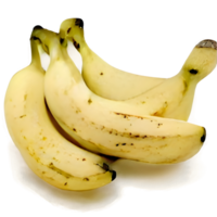 banana png con tracciato di ritaglio e piena profondità di campo.