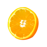 half cut orange. Orange slice. healthy food. clipping path png