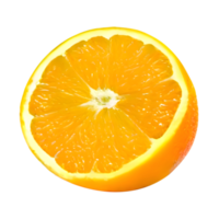 half cut orange. Orange slice. healthy food. clipping path png