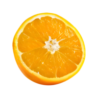 halb geschnitten orange. Orangenscheibe. gesundes Essen. Beschneidungspfad png