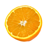 half cut orange. Orange slice. healthy food. clipping path png