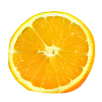 halb geschnitten orange. Orangenscheibe. gesundes Essen. Beschneidungspfad png