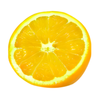 half cut orange. Orange slice. healthy food. clipping path png