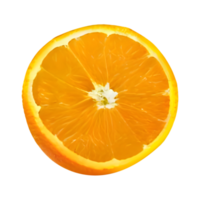 half cut orange. Orange slice. healthy food. clipping path png