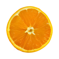 half cut orange. Orange slice. healthy food. clipping path png