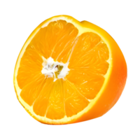 halb geschnitten orange. Orangenscheibe. gesundes Essen. Beschneidungspfad png