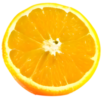 halb geschnitten orange. Orangenscheibe. gesundes Essen. Beschneidungspfad png