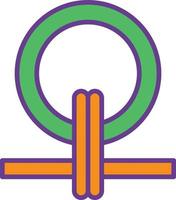Shen Ring Line Filled Two Color vector