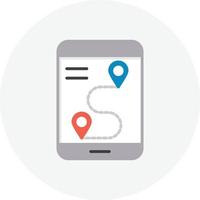 Gps Flat Circle vector