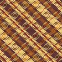 Tartan plaid pattern with texture and coffee color. vector