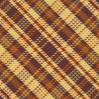 Tartan plaid pattern with texture and coffee color. vector