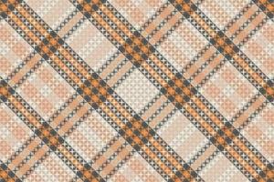 Tartan plaid pattern with texture and coffee color. vector