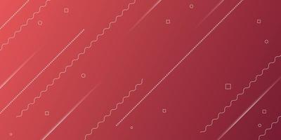 Abstract red gradient texture with memphis elements. vector