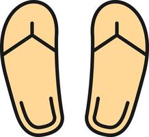 Flip Flops Line Filled vector