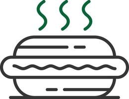 Hot Dog Line Two Color vector