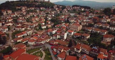 ohridsee und stadtbild von ohrid, kultur- und naturwelterbestätten der unesco, mazedonien video
