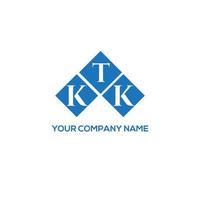 diseño de logotipo de letra ktk sobre fondo blanco. concepto de logotipo de letra de iniciales creativas ktk. diseño de letras ktk. vector