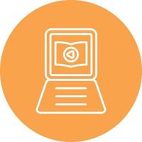 Video Tutorial Line Circle Multicolor vector