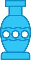 Vase Line Filled Blue vector