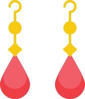 aretes, plano, icono vector