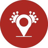 Covid Location Glyph Circle Multicolor vector