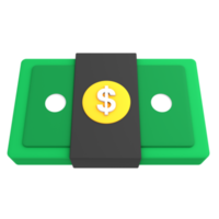 Ecommerce icon dollar money pack 3d illustration png