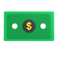 e-commerce pictogram dollar geld papier 3d illustratie png