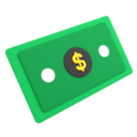 illustrazione 3d della carta dei soldi del dollaro dell'icona di e-commerce png