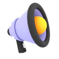 Illustrazione di e-commerce dell'icona del megafono 3d carino png