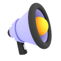 3d cute megaphone icon ecommerce illustration png