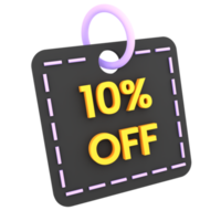 sconto 3d 10 20 30 di sconto vendita tag icona ecommerce illustrazione png